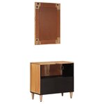 vidaXL Ensemble de mobilier de salle de bain avec porte 2 Pièces Naturel