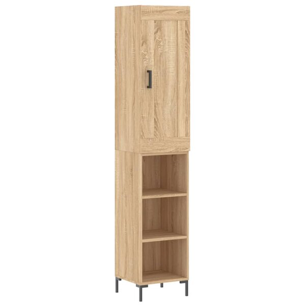 vidaXL Buffet haut Chêne sonoma 34 5x34x180 cm Bois d'ingénierie