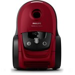 Philips fc8781/09 aspirateur avec sac performer silent - silencieux 66db - brosse triactive pro - rouge