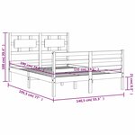 vidaXL Cadre de lit sans matelas bois massif