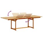 vidaXL Ensemble à manger de jardin 9Pièces bois d'acacia solide textilène