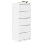 vidaXL Buffet avec tiroirs blanc 37 5x35x99 cm bois d'ingénierie