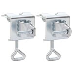 vidaXL Pinces à parasol pour balcon 2 Pièces 32 mm acier
