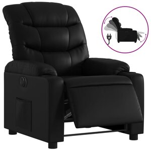 vidaXL Fauteuil inclinable électrique Noir Similicuir