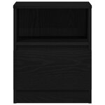 vidaXL Cabinet de chevet avec tiroir 2 Pièces Chêne noir 40 x 40 x 50 cm