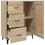 vidaXL Buffet Chêne sonoma 69 5x34x90 cm Bois d'ingénierie
