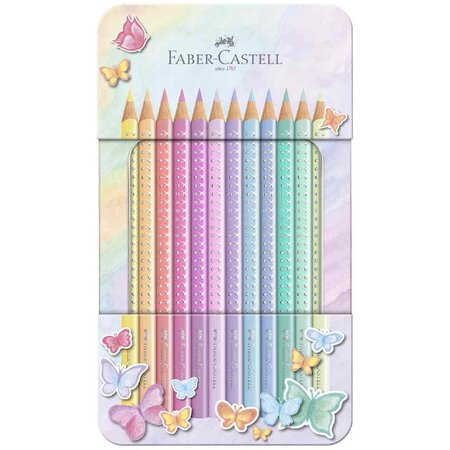 Crayon de couleur sparkle pastel  étui de 12 faber-castell