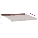 vidaXL Auvent rétractable automatique avec LED marron 450x350 cm