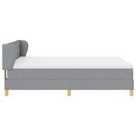 vidaXL Lit à ressorts avec matelas Gris clair 160 x 200 cm tissu