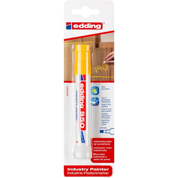 Marqueur spécial industrie 950 blister de 1 jaune 10 mm EDDING