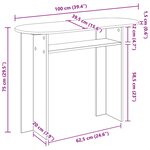 vidaXL Table console Bois ancien 100 x 39 5 x 75 cm Bois d'ingénierie