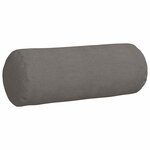 vidaXL Coussins d'accent 2 Pièces Gris clair Ø 25 x 70 cm