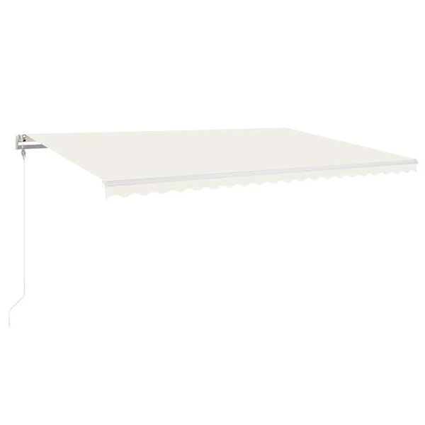 vidaXL Auvent automatique avec capteur de vent et LED 500x300 cm Crème