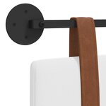 vidaXL Tête de lit suspendue Blanc PU antique