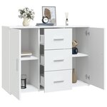 vidaXL Buffet blanc 91x29 5x65 cm bois d'ingénierie