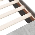 vidaXL Cadre de lit sans matelas gris béton 120x190 cm