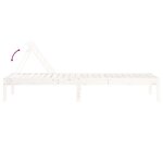 vidaXL Chaises longues lot de 2 blanc 199 5x60x74cm bois massif de pin