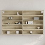 vidaXL Armoire à vitrine chêne sonoma 100x15x58 cm bois d'ingénierie