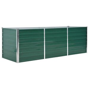vidaXL Lit surélevé de jardin Acier galvanisé 240x80x77 cm Vert