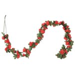 vidaXL Guirlandes de fleurs de Noël 6 Pièces rouge 250 cm