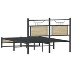 vidaXL Cadre de lit sans matelas chêne sonoma 120x200 cm