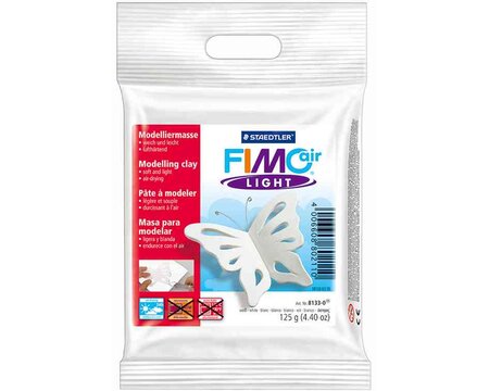 Pâte à modeler air LIGHT Séche à l'air 500g Blanche FIMO