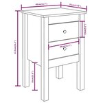 vidaXL Tables de chevet 2 Pièces Marron miel 40x35x61 5 cm Pin solide