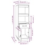 vidaXL Buffet haut 34x40x108 5 cm Bois massif de pin