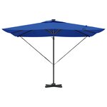vidaXL Parasol Cantilever Roma avec des LEDs bleues – 286 x 285 x 270 cm  en aluminium.