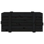 vidaXL Boîte de rangement Noir 91x40 5x42 cm Bois massif de pin