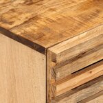 vidaXL Tables de chevet 2 Pièces 40x34x46 cm bois massif de manguier brut