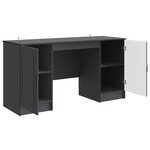 vidaXL Bureau avec étagère Noir 142 5 x 50 x 75 cm Bois d'ingénierie