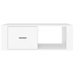vidaXL Table basse Blanc 100x50 5x35 cm Bois d'ingénierie