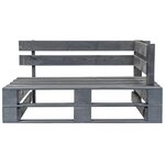 vidaXL Banc d'angle palette de jardin bois gris