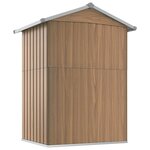 vidaXL Abri de jardin Marron 126x97 5x177 cm Acier galvanisé