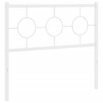vidaXL Tête de lit métal blanc 100 cm