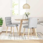 vidaXL Chaises à manger lot de 2 gris nuage tissu