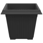 vidaXL Pot de Fleurs Carré 24 Pièces Noir 38 x 38 x 30 cm Plastique