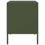 vidaXL Tables de chevet 2 Pièces vert olive 36x39x50 5 cm acier