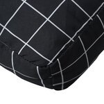 vidaXL Coussins de palette 3 Pièces motif à carreaux noir tissu Oxford