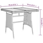 vidaXL Mobilier à dîner d'extérieur 5 Pièces Résine tressée Gris