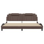 vidaXL Cadre de lit Viana avec LED sans matelas marron 200x200 cm