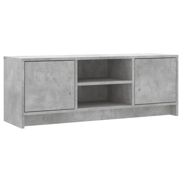 vidaXL Meuble TV gris béton 102x30x37 5 cm bois d'ingénierie
