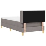 vidaXL Lit à ressorts avec matelas Taupe 190 x 90 cm Polyester