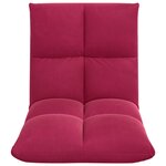vidaXL Fauteuil de sol ajustable Bordeaux Velours