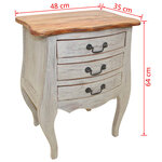 vidaXL Table de chevet Bois de récupération massif 48 x 35 x 64 cm