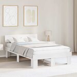 vidaXL Cadre de lit Blanc 120 x 190 cm Bois massif en pin
