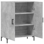 vidaXL Buffet gris béton 69 5x34x90 cm bois d'ingénierie