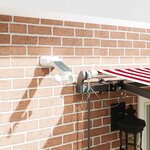 vidaXL Auvent Rétractable avec Rouge et blanc 400 × 300 cm tissu