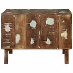 vidaXL Table basse Multicolore 50 x 50 x 35 cm Bois Recyclé Solide